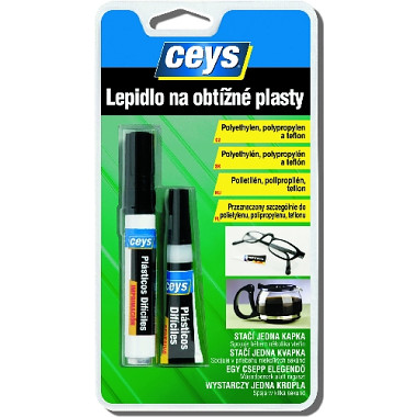 lepidlo na obtížné plasty 3g + 2ml CEYS