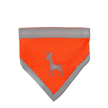 Alcott reflexní šátek pro psy, oranžový, velikost S