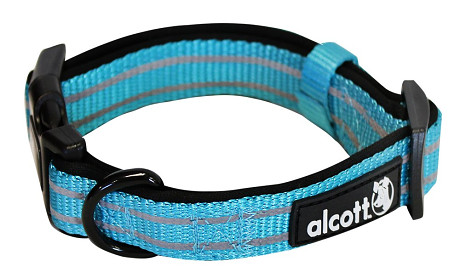 Alcott reflexní obojek pro psy, Adventure, modrý, velikost L