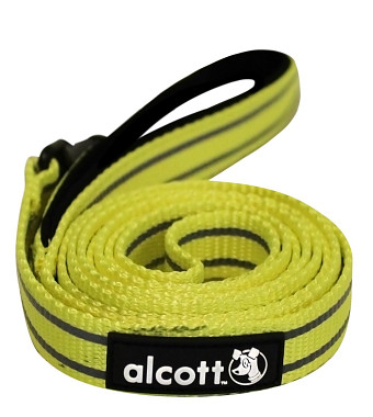 Alcott reflexní vodítko pro psy, žluté, velikost L