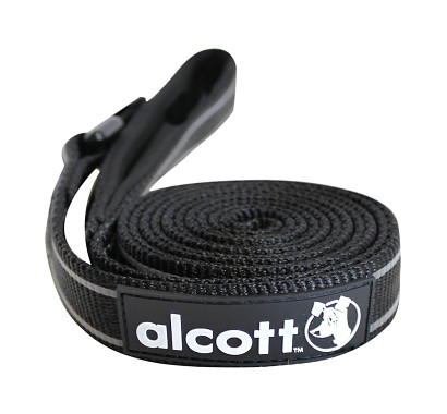 Alcott reflexní vodítko pro psy, černé, velikost L