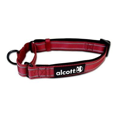 Alcott reflexní obojek pro psy, Martingale, červený, velikost M