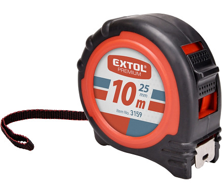 Extol Premium svinovací, 10m, šířka pásku 25mm 3159