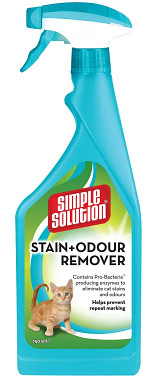 Simple Solution Stain & Odor Remover Odstraňovač skvrn a pachu pro kočky, 750ml