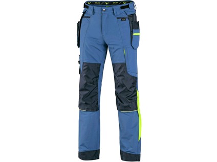 Kalhoty CXS NAOS pánské, modro-modré, HV žluté doplňky, vel. 58