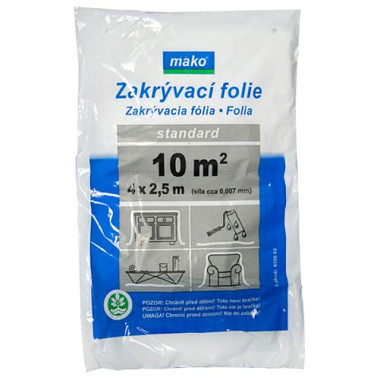 Mako Krycí fólie 4x2,5 m - 0,007mm HDPE