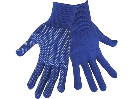 rukavice z polyesteru s PVC terčíky na dlani, velikost 8'