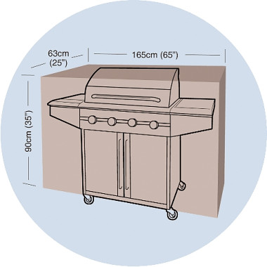 plachta krycí na gril CLASSIC 'XL' 165x63x90cm, PE 90g/m2