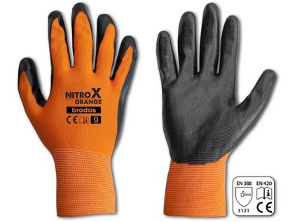 rukavice NITROX ORANGE nitril 10