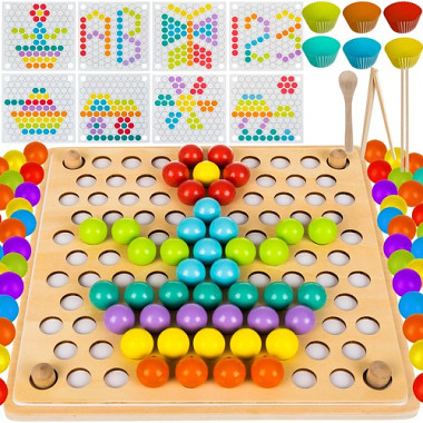 Puzzle z dřevěných korálků 22403