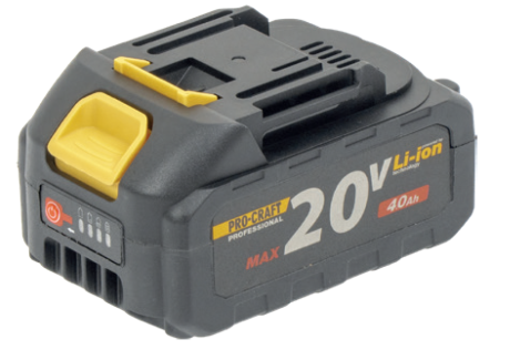 Baterie akumulátorová 20V Li-ion, 4000mAh Procraft 20/4 ATA-40B  20/4 ATA-40B
