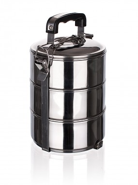 jídlonosič 13cm 3díl.nerez, uzávěr spona