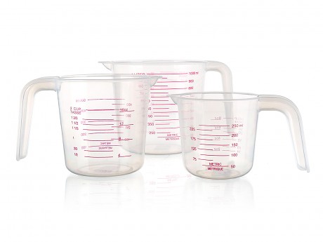 odměrka sada 3díl. (0,25+0,5+1,0l) PH TRA