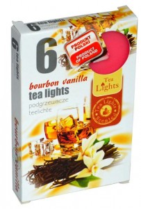 Čajové 6ks Bourbon Vanilla vonné svíčky