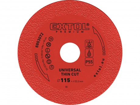 kotouč diamantový řezný EXTRA tenký, 115x22,2x1,2mm