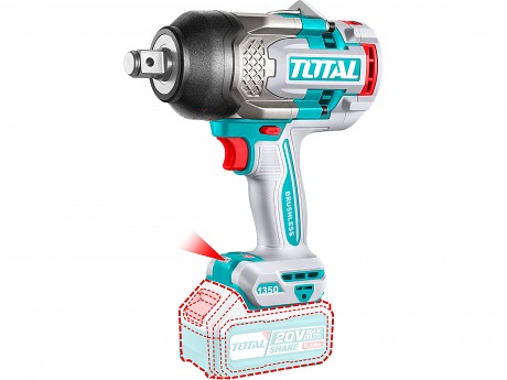 Utahovák rázový AKU  3/4', BRUSHLESS, 1350Nm, 20V Li-ion, industrial, bez baterie a nabíječky