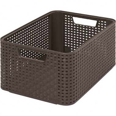 Curver Úložný box RATTAN Style2 M - hnědý