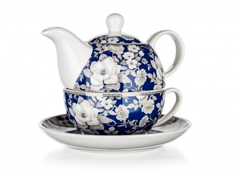 konvička 400ml + šálek 220ml FLOWER keramika