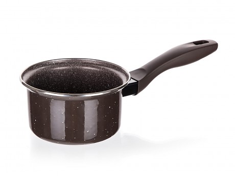 rendlík s ručkou 14x6,5cm smalt.povrch GRANITE Dark Brown