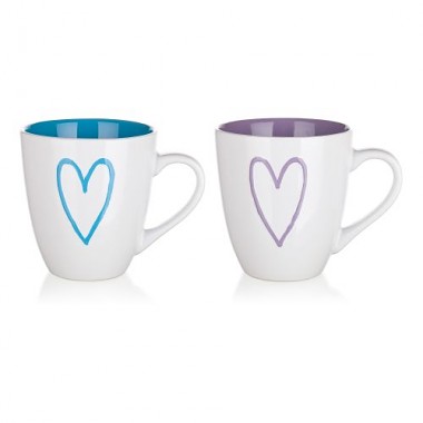 hrnek 550ml SRDCE keramický mix