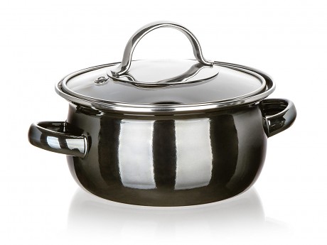 hrnec + skl.poklice pr.14cm 0,71l METALLIC Black