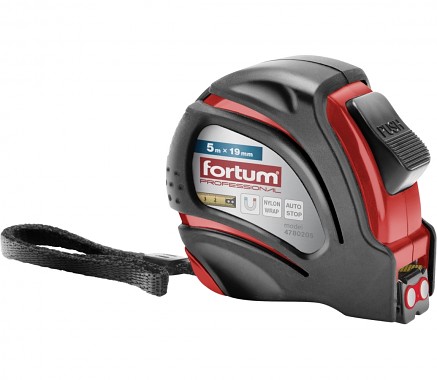 FORTUM svinovací, 5m, 5m, š. pásku 19mm (4780205)