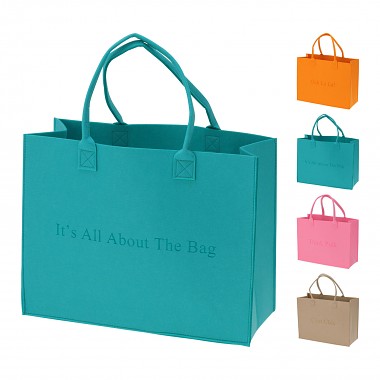 taška 44x34x18cm/3mm plstěná mix barev