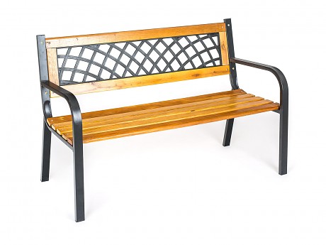 lavička zahradní RUSTON 118x52x75cm ocel/dřevo/PH