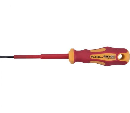 šroubovák elektrikářský, (-)2,5x80mm, VDE, CrV