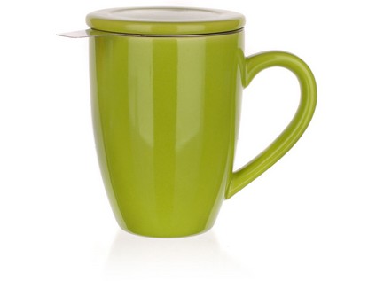 hrnek 350ml ZE keramický, víčko+nerez sítko