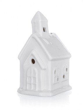 dekorace LED DOMEČEK porcelán.BÍ (var.4)