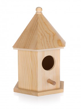 budka ptačí 12,5x10,5x17,7cm dřevěná