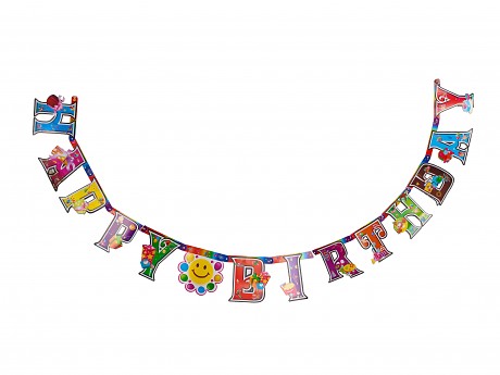 girlanda HAPPY BIRTHDAY 2m papír.MY PARTY