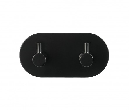 věšák  9,5x8x4,5cm 2 háčky samolepicí kov.ČER