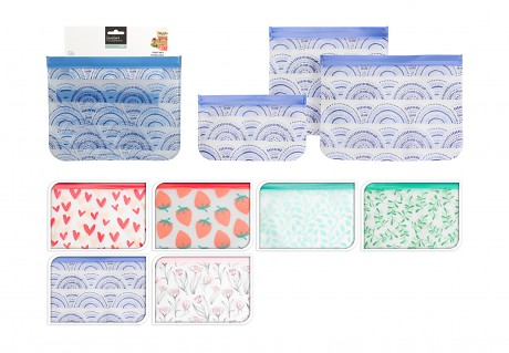 sáček se zipem UNI sada 3díl. mix dekorů