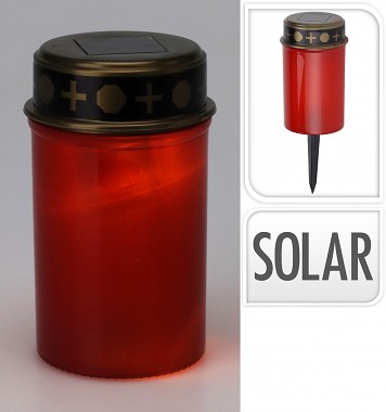 svíčka hřbitovní LED 12cm, zápich, PH ČRV