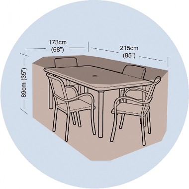plachta krycí na set 4 židlí+obdél.stůl 215x173x89cm, PE 90g/m2