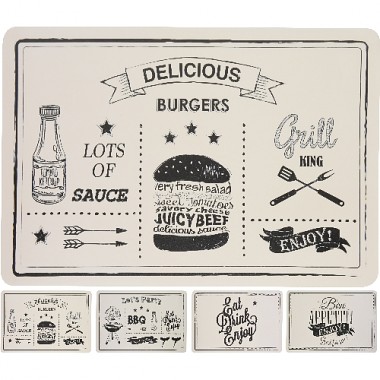 prostírání PH GRILL 43,5x28,5cm 4 dekory, mix