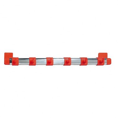 tyč závěs.na kuch.náčiní 40cm + 6 háčků Al+PH mix barev