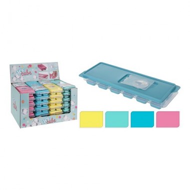 forma na led kostky (12x) 26x9,5x3cm PH s víčkem mix barev