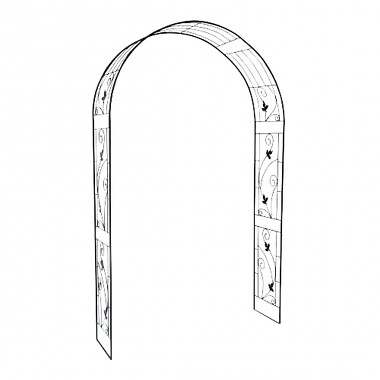 M.A.T. GROUP opěra na popínavé rostliny 224x135x37cm kov.ČER
