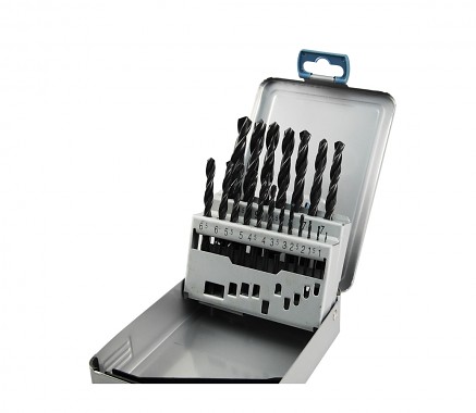 vrtáky do kovu, sada 19ks, Ř1-10mm, HSS, EXTOL PREMIUM