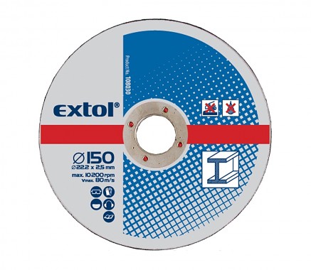 kotouče řezné na kov, 5ks, 150x2,5x22,2mm, EXTOL CRAFT