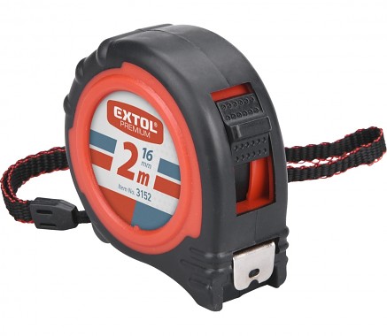Extol Premium svinovací, 2m, šířka pásku 16mm 3152
