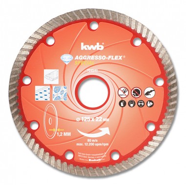 Disk řezná diamantový extra tenký 125x1,2 KWB