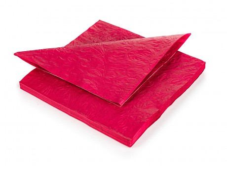 ubrousky 33x33cm reliéf BORDO 3vrstvé (20ks)