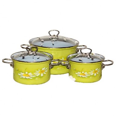 hrnec BELIS DAISY 16cm 1,8l se skleněnou poklicí
