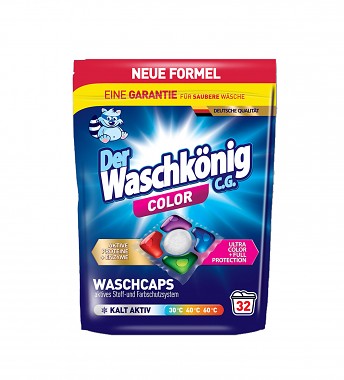 tablety prací WASCHKÖNIG COLOR 0,6kg, 32 dávek