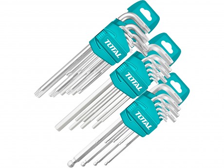 Klíče imbus a torx, sada 27ks, S2 ocel, industrial