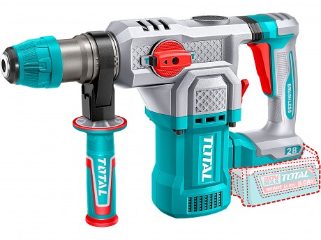 Kladivo vrtací a sekací AKU, SDS Plus, Brushless, 20V Li-ion, 2000mAh, 4,5J, industrial, bez bateri